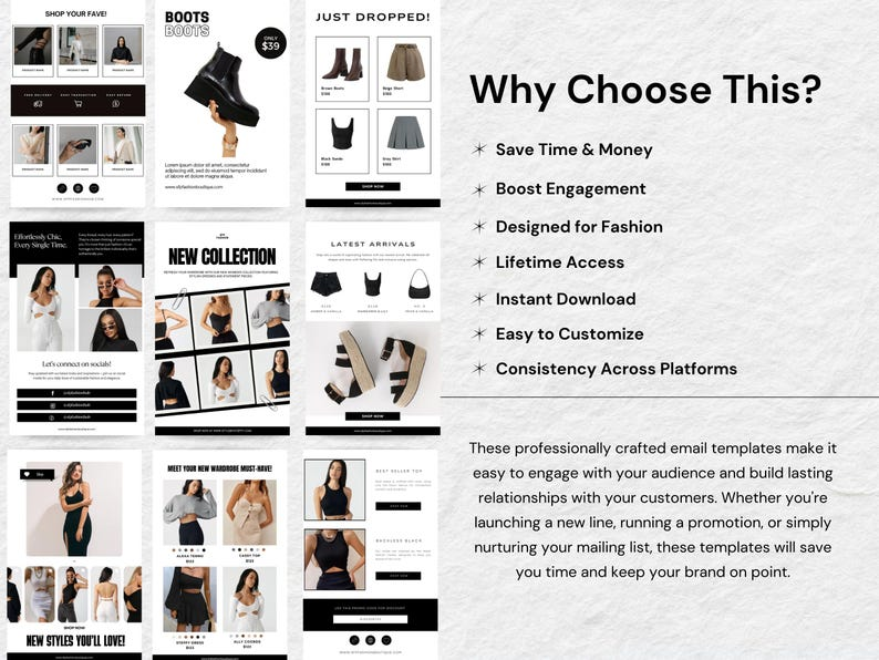 Elevate Your Brand: 150 Luxe Email Templates for Fashion